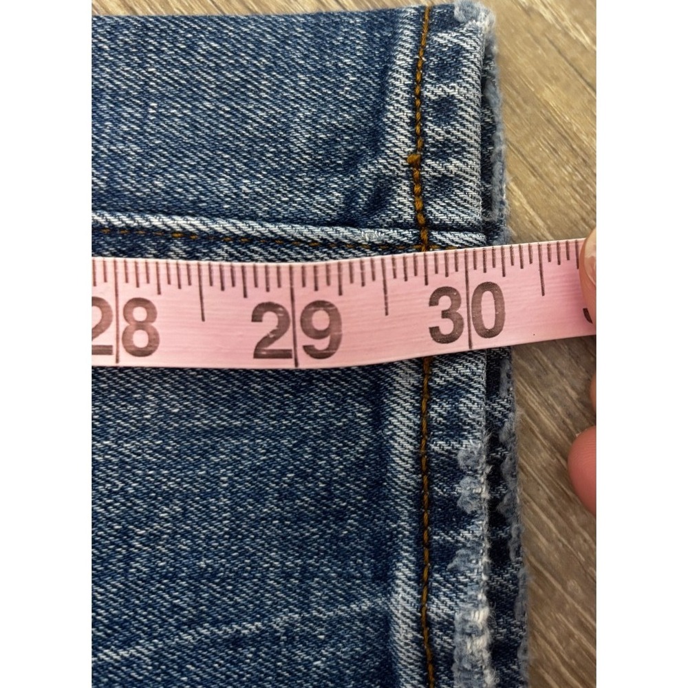 Abercrombie & Fitch 90s Slim Straight Ultra High Rise Distressed‎ Jeans 24 00R - Picture 5 of 6